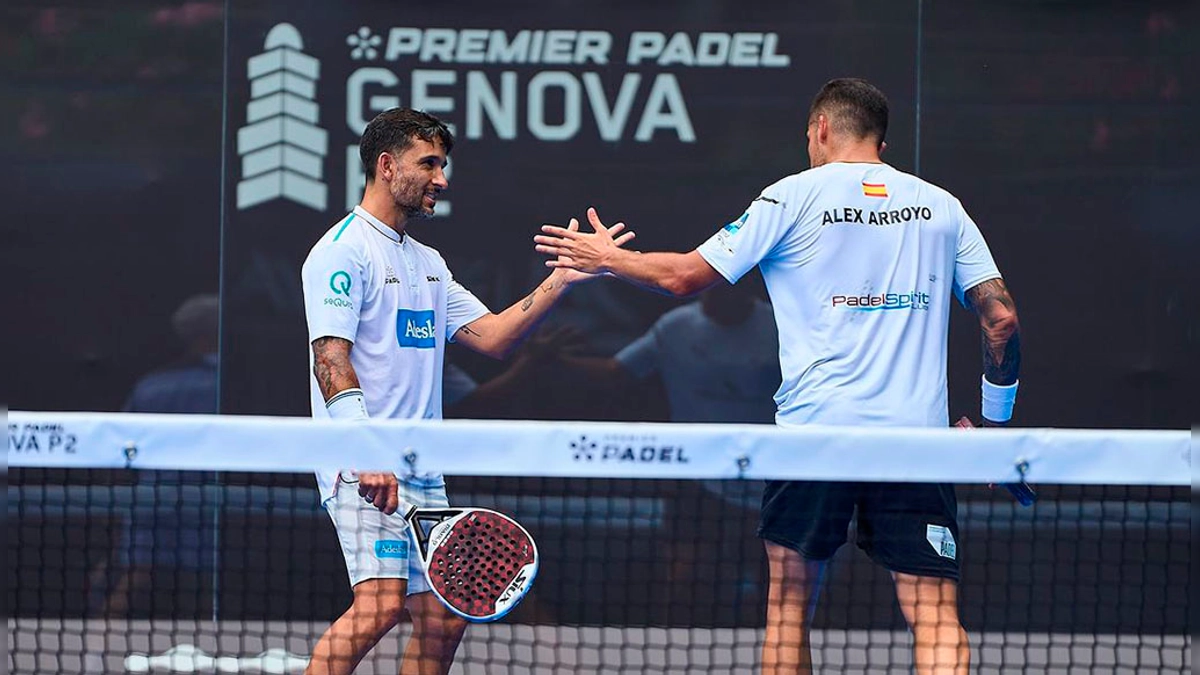 Genova Premier Padel P2: Sanyo Gutiérrez y Álex Arroyo Debutan con Victoria 6-2 7-5 ante Belluati y Lamperti